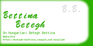 bettina betegh business card